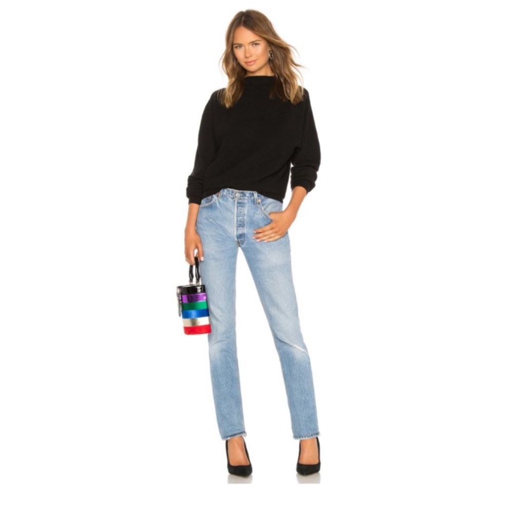 LPA Leona Oversized Ribbed Mock Neck Sweater S